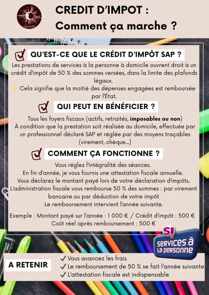Crédit d'impôt- Services à la personne